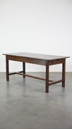 Antieke Franse eettafel gemaakt van eikenhout met 1 lade, Ophalen