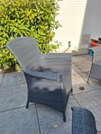 Hartman Tuinstoelen - 4 stuks - Grijs, Tuin en Terras, Tuinstoelen, Ophalen, Gebruikt, Wicker, Stapelbaar