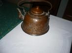 Antieke koperen theepot met deksel en handvat., Antiek en Kunst, Antiek | Koper en Brons, Ophalen, Koper