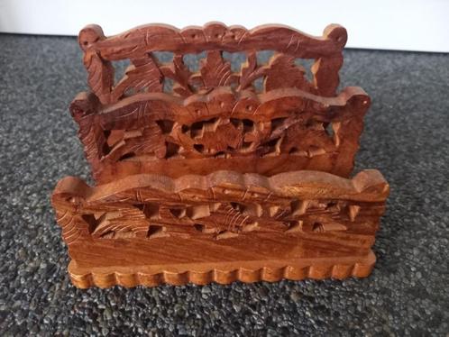 * Brievenhouder houtsnijwerk India *, Antiek en Kunst, Antiek | Woonaccessoires, Verzenden
