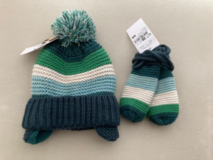 Babymuts + babywanten met koord, Kinderen en Baby's, Kinderkleding | Mutsen, Sjaals en Handschoenen, Nieuw, Setje, Jongen of Meisje