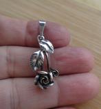 zilveren TEKA hanger met roos [346], Sieraden, Tassen en Uiterlijk, Verzenden, Zo goed als nieuw, Bloem of Plant, Zilver