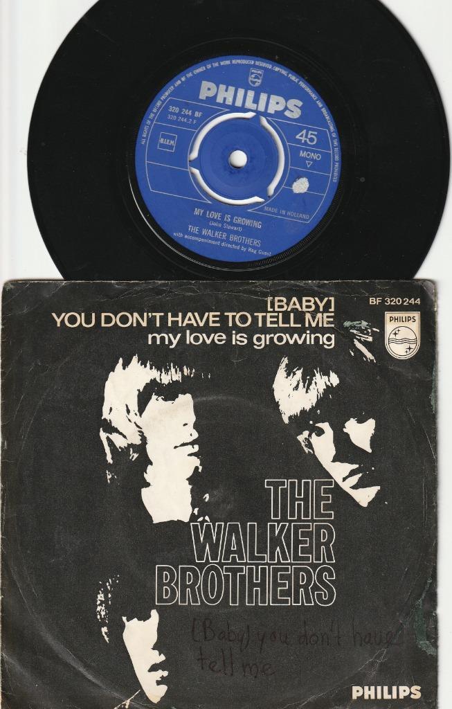 Walker Brothers-My Love Is Growing&You Don't Have To Tell, Cd's en Dvd's, Vinyl Singles, Gebruikt, Pop, Ophalen