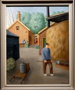 Toon van den Muysenberg 1901-1967==achter de boerderij==1938, Antiek en Kunst, Kunst | Schilderijen | Klassiek, Ophalen