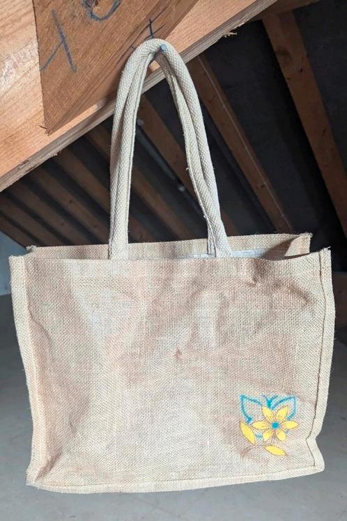 Rieten Mand Shopper | Boodschappen Strand Inkopen, Sieraden, Tassen en Uiterlijk, Tassen | Damestassen, Gebruikt, Shopper, Beige