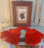 Antieke Franse epauletten, met antieke foto van eigenaar, Antiek en Kunst, Curiosa en Brocante, Ophalen of Verzenden