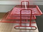 Retro oranje bureau organizer, documentenhouder Ikea, Diversen, Ophalen of Verzenden, Zo goed als nieuw