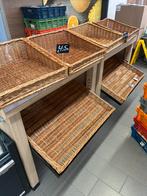 Bakkerijtafels met rieten manden – winkelinrichting, Zakelijke goederen, Ophalen