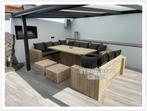 Robuuste Tuin SET Steigerhouten Loungeset Tuin Loungebanken, Verzenden, Steigerhout, Nieuw, Eettafel