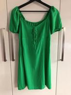 Groene jurk off shoulder / pofmouwen maat S, Ophalen of Verzenden, Zo goed als nieuw, Maat 36 (S), Boven de knie