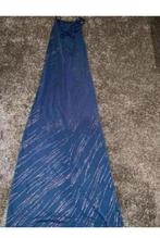 Lange gala/feest jurk grijs met roze glitters maat S, Kleding | Dames, Gelegenheidskleding, Ophalen of Verzenden, Zo goed als nieuw