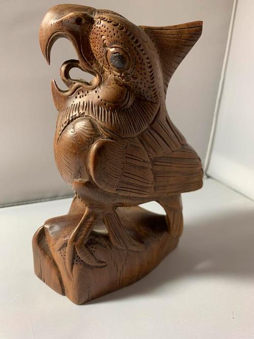 Pita Maha art deco Bali papegaai hout, Antiek en Kunst, Kunst | Beelden en Houtsnijwerken, Ophalen of Verzenden