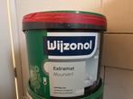 2x Wijzonol Extramat Muurverf 9,8L Nieuw, Ophalen, Overige kleuren, 5 tot 10 liter, Nieuw