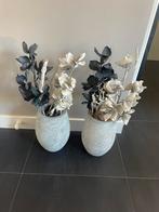 2 grote potten met kunst bloemen, Huis en Inrichting, Ophalen of Verzenden, Zo goed als nieuw, Binnen