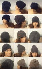 Handgebreide Merinowol Beanie - Naadloos, Verzenden, Nieuw, One size fits all, Hoed