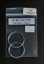 Zilveren fijne oorringen 30 mm doorsnee nieuw!, Nieuw, Ophalen of Verzenden, Zilver, Zilver