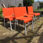 Set 6 Vitra MVS 03 .03 design stoelen stoel oranje, Kunststof, Gebruikt, Ophalen, Overige kleuren