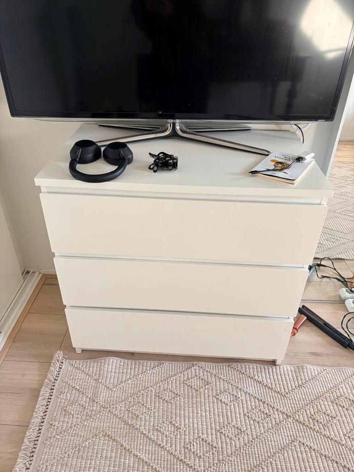 Ikea Malm ladekast - Wit, Huis en Inrichting, Kasten | Dressoirs, Gebruikt, 50 tot 100 cm, 25 tot 50 cm, Met lade(s), Kunststof