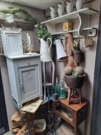 Wit regaal,kapstok brocant,vintage,landelijk, Huis en Inrichting, Woonaccessoires | Kapstokken, X, Minder dan 100 cm, Hout, Ophalen