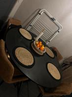 Ronde natuursteen eettafel met stoelen, Ophalen, Overige materialen, 100 tot 150 cm, Rond