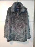 Grijze bontjas van reset, Maat 38/40 (M), Ophalen of Verzenden, Zo goed als nieuw, Grijs