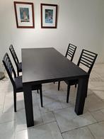 BoConcept eetkamerset - design tafel+4 stoelen (zwart eiken), Ophalen, Zo goed als nieuw, BoConcept: rust, klasse en eigentijdse luxe