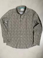 Cast Iron Overhemd, groen met all over print, mt. M; ZGAN, Zo goed als nieuw, Cast Iron, Groen, Halswijdte 39/40 (M)