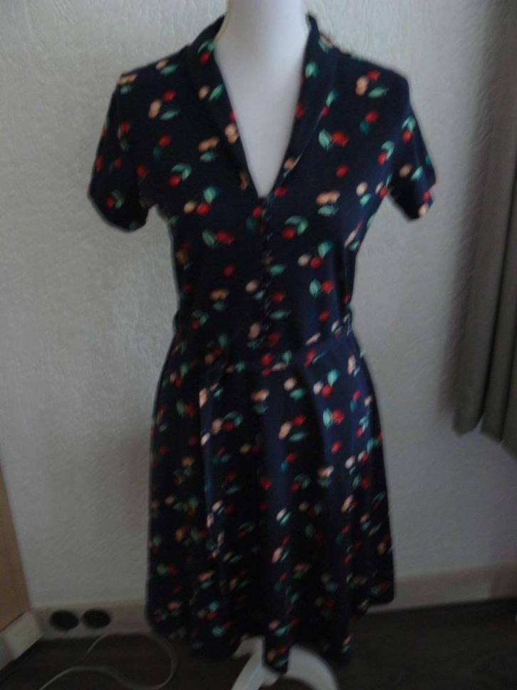 King Louie Emmy Dress Dolce Vita maat L., Kleding | Dames, Jurken, Zo goed als nieuw, Maat 42/44 (L), Blauw, Boven de knie, Ophalen of Verzenden