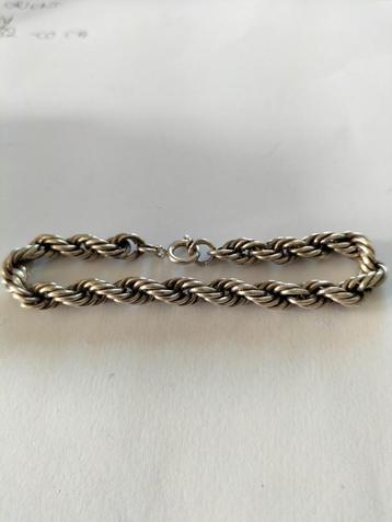 Antieke zilveren grove koort armband. beschikbaar voor biedingen