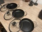 Korkmaz Pannenset 6 delig Zo Goed Als Nieuw, Overige materialen, Inductieplaat, Pannenset, Ophalen of Verzenden