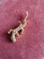 mooie broche , salamander met steentjes, Ophalen, Goud, Overige materialen