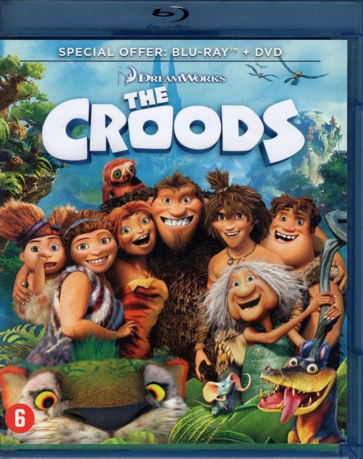 The Croods (Dreamworks, animatie) - 2 disc (bluray/dvd) - NL, Cd's en Dvd's, Blu-ray, Zo goed als nieuw, Tekenfilms en Animatie