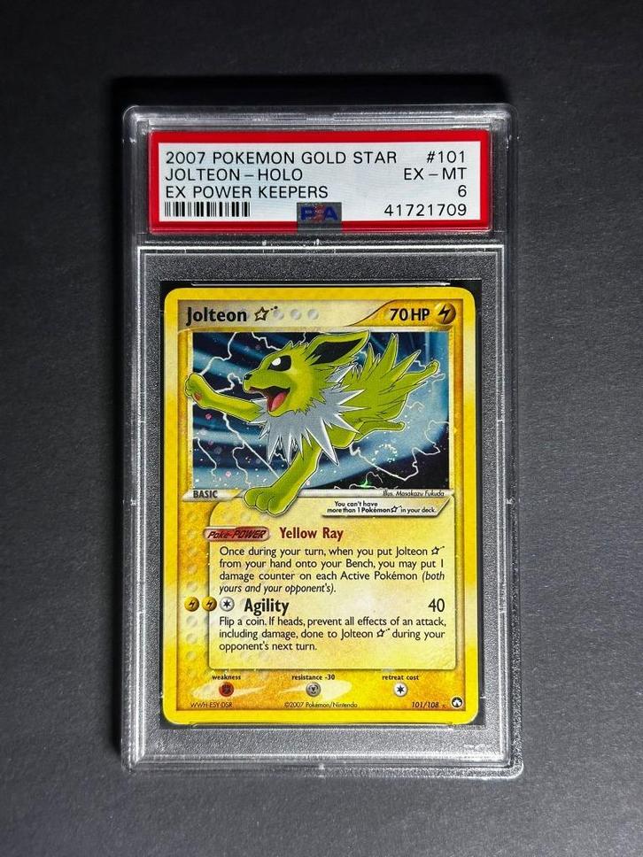 Pokémon Jolteon Gold Star EX Power Keepers 101/108 – PSA 6, Hobby en Vrije tijd, Verzamelkaartspellen | Pokémon, Zo goed als nieuw