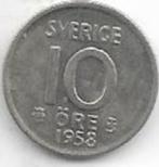 10  öre  1958  Zweden. km. 823, Ophalen of Verzenden, Overige landen, Losse munt, Zilver