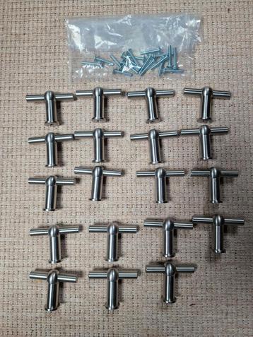 Meubelknop T-model RVS - Kastknop / Meubelgreep beschikbaar voor biedingen