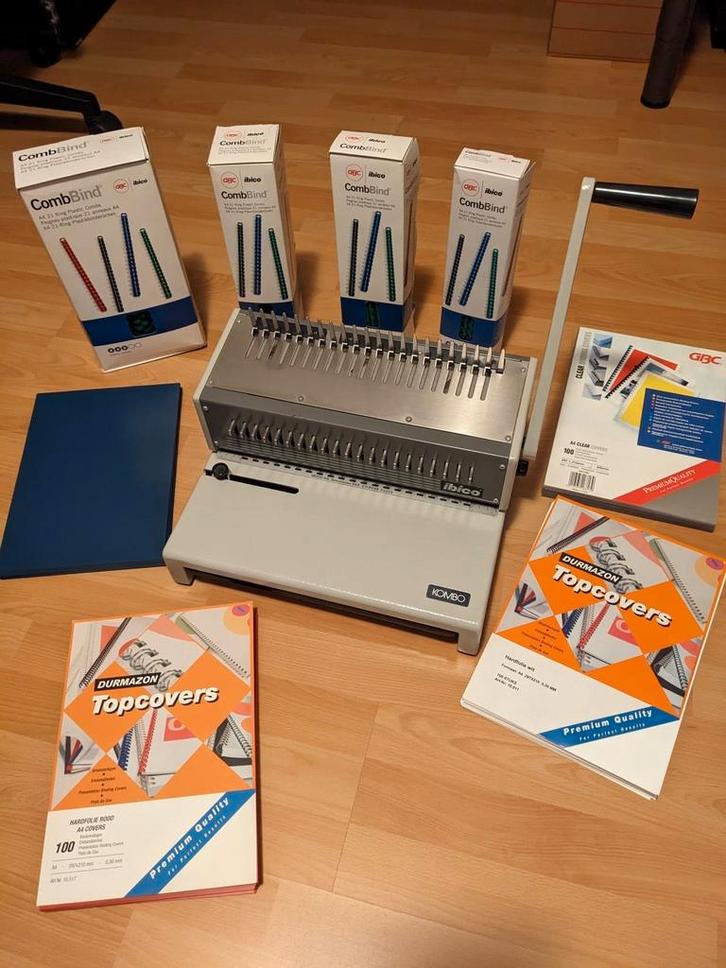 Ibico Kombo Inbindapparaat met Ringen en Covers, Diversen, Bureau-accessoires, Gebruikt, Ophalen