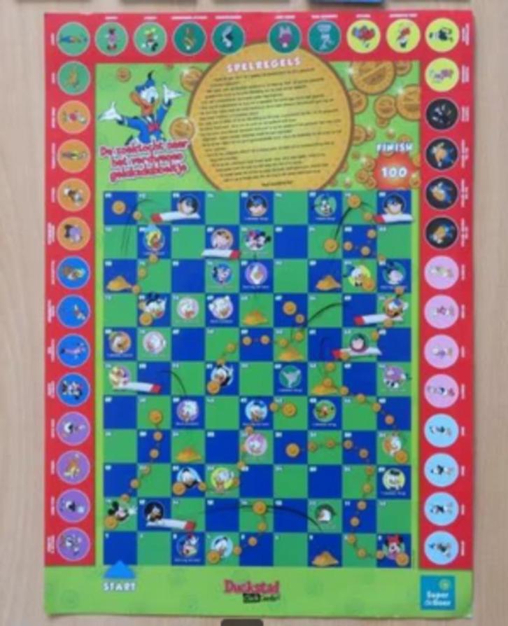 Super de Boer Duckstad clickcards speelbord (jaar 2009), Verzamelen, Supermarktacties, Super de Boer, Ophalen of Verzenden