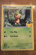 Chespin 6/25 25th mcdonalds celebration, Hobby en Vrije tijd, Verzamelkaartspellen | Pokémon, Ophalen of Verzenden, Zo goed als nieuw