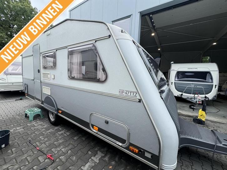 Kip Grey Line 47 TTZ / voortent / luifel, Caravans en Kamperen, Caravans, Bedrijf, tot en met 4, 1000 - 1250 kg, Rondzit, Kip