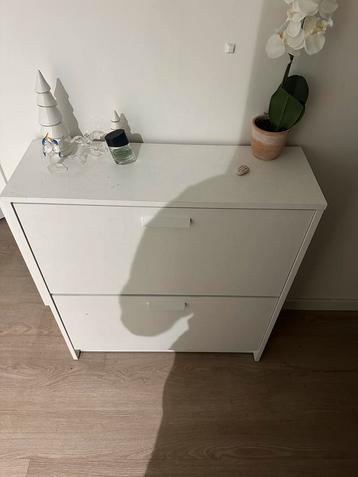Nieuw wit schoenenrek met 2 lades – nog in verpakking beschikbaar voor biedingen