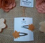 2 zilverkleurige haarspeldjes 3.8 cm okergeel ster, Ophalen of Verzenden, Nieuw