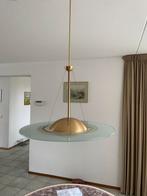 Hanglamp messing met matglas, Huis en Inrichting, Lampen | Hanglampen, Zo goed als nieuw, Ophalen
