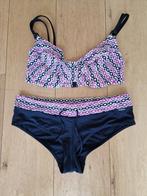 Zwart/roze /witte Lidea bikini 42/44E., Kleding | Dames, Badmode en Zwemkleding, Zwart, Ophalen of Verzenden, Zo goed als nieuw