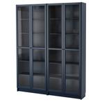 Blauwe Billy Boekenkast met Glazen deuren (2m breed), Huis en Inrichting, Ophalen