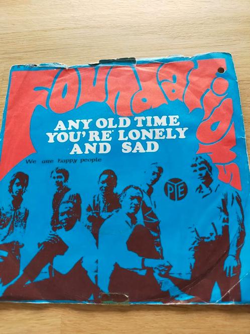 Foundations , any old time your'e lonely and sad, Cd's en Dvd's, Vinyl Singles, Zo goed als nieuw, Pop, Ophalen of Verzenden