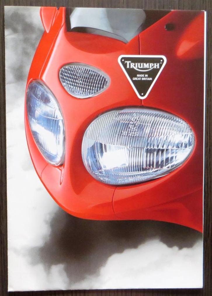 Folder Triumph modellen 1999 (Engels) + NL-dealerlijst, Motoren, Handleidingen en Instructieboekjes, Triumph, Verzenden