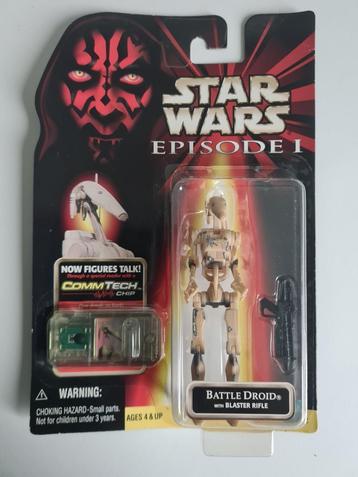 Star Wars EP1 Battle Droid with Blaster Rifle Shot beschikbaar voor biedingen