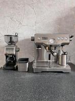 Sage Dual Boiler + Smart Grinder Pro + Knockbox, Espresso apparaat, Zo goed als nieuw, 2 tot 4 kopjes, Afneembaar waterreservoir
