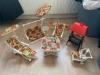 Vintage Barbie tuinset - met o.a. parasol, ligbed, trolley, Verzamelen, Ophalen of Verzenden, Gebruikt, Poppenhuis