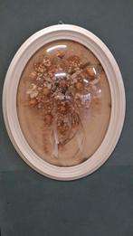 Vintage Bollijst met Boeket Gedroogde Bloemen 13x47x37, Ophalen of Verzenden